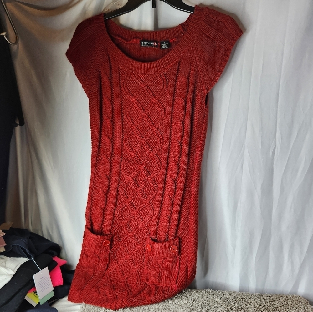 Women's Red Knit Dress - Body Central - Size S